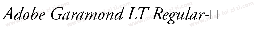 Adobe Garamond LT Regular字体转换